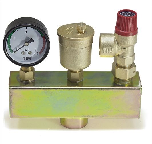 Группа безопасности TIM JH1022-3 из квадратной трубы для котла, 3 bar