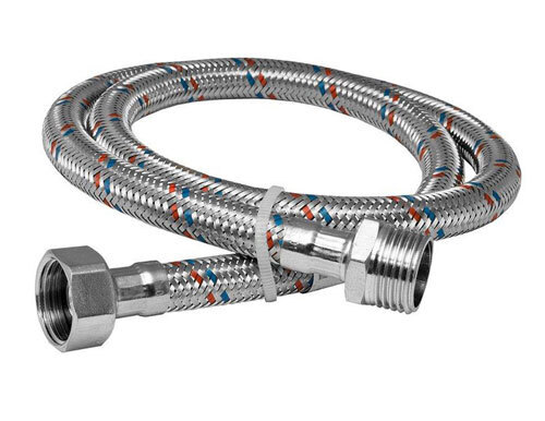 Подводка гибкая для воды SLAVA 1/2 80 см вн/нар сталь