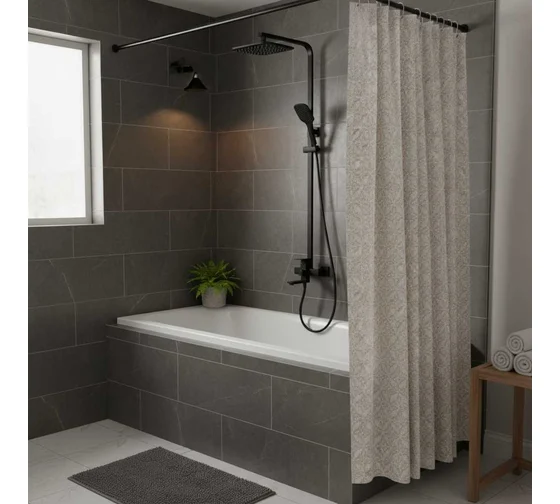 Душевая система FASHUN  A52402-7  однорычажн. cо смесителем с троп.душем черный — купить сантехнику в Кургане, цены в интернет-магазине «АкваТехника»