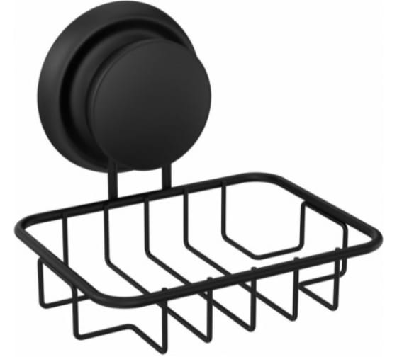 Мыльница-решётка для ванной настенная на присоске FORA GRAFIT FOR-GRA034