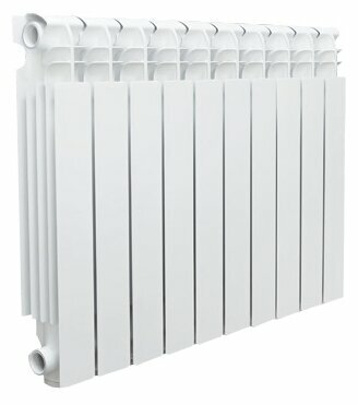 Радиатор Алюминиевый AQUAPROM А21 10 секций, 500мм/80мм, 114Вт, белый