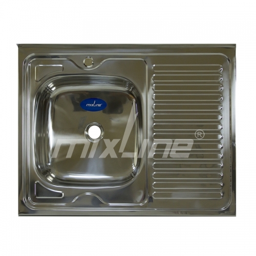 Мойка накладная MIXLINE  1 1/2"  левый выпуск  600*800*160(0,4) 