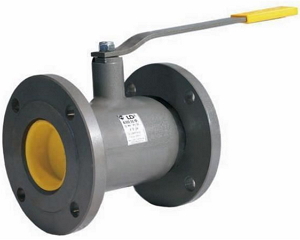 Кран шаровой сталь вода КШЦФ Ду50 Ру40 фланцевый полный проход рычаг LD