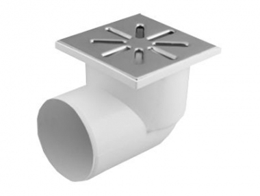 Трап для ВНУТР. КАН.   110 150х150 нерж. сталь горизонтальный 