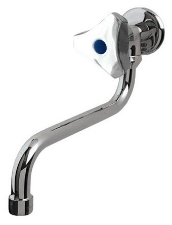 Кран Моно ЦС КрН-11/4 Белый маховик верх. излив СМ510001