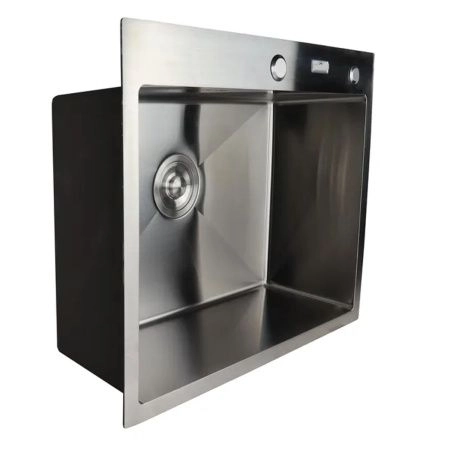 Мойка врезная    AGATA C6050-AR Сатин 600*500 сифон,коландер,дозатор — купить кухонную мойку в Кургане, цены в интернет-магазине «АкваТехника»