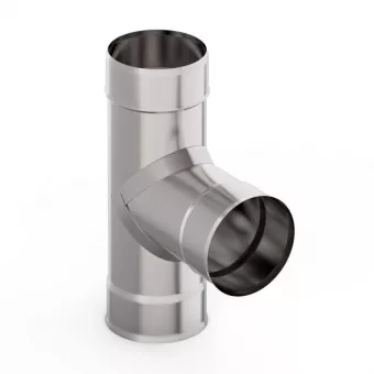 Тройник УМК 90° 130мм 0,5мм нержавеющая сталь 