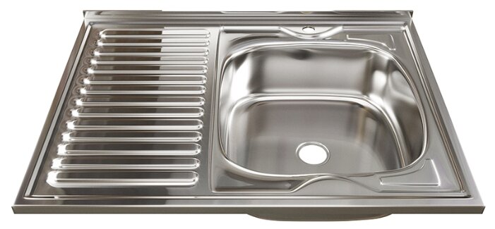 Мойка накладная MIXLINE  1 1/2"  правый выпуск  600*800*160(0,4) 