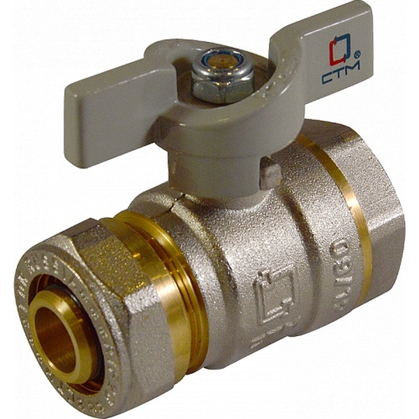 Кран шаровой латунь STM  16х1/2" бабочка, вн/цанга  