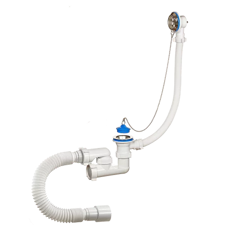 Обвязка для ванны ОРИО А-80089 1 1/2*40 регулируемый с переливом,гибкой трубой 