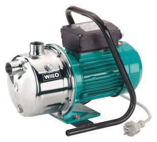 Насос поверхностный центробежный самовсасывающий, WILO  WJ 204 EM 1300Вт, 84л/м, 48м, нержавеющая ст