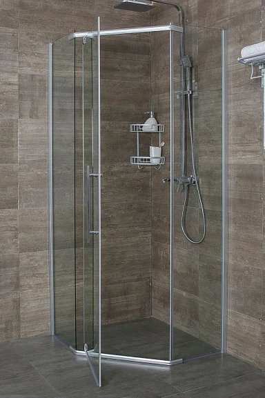 Душевое ограждение ERLIT 900*900*2000 ER10109V-C1 пятиугол. пр. стекло (1,2,3 коробкав компл) — купить сантехнику в Кургане, цены в интернет-магазине «АкваТехника»