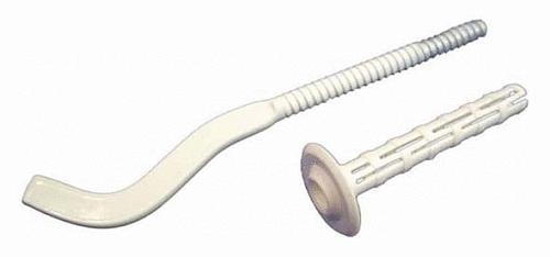 Кронштейн для алюминиевого радиатора   180мм плоский с анкером белый