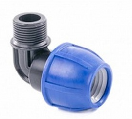 Угольник ПНД TEBO 32х3/4" НР