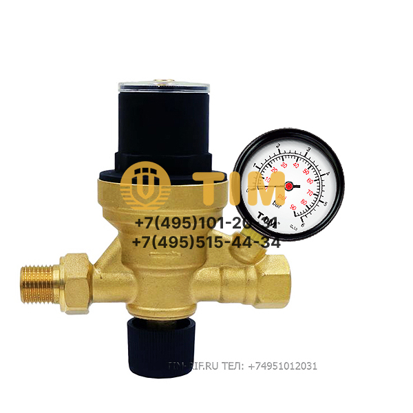 Клапан подпиточный TIM AF0206A с манометром 1/2"