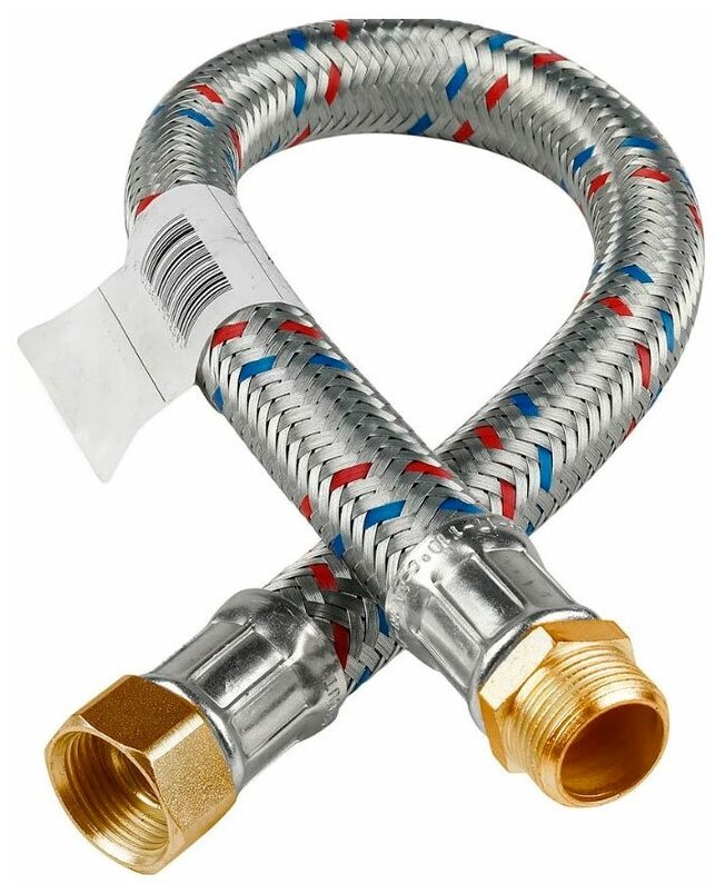 Подводка гибкая для воды GIGANT 1/2 100см вн/нар ELKA   гайка латунь