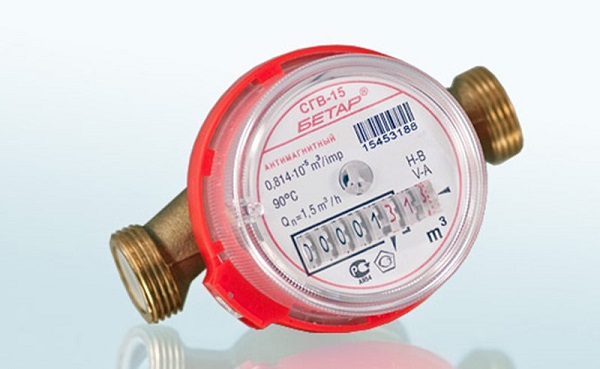 Счетчик для воды БЕТАР СГВ-15 крыльчатый с обратным клапаном