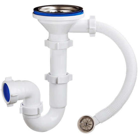 Сифон для раковины ОРИО S-5107 прямоточный 3 1/2"х40 мм, с круглым переливом