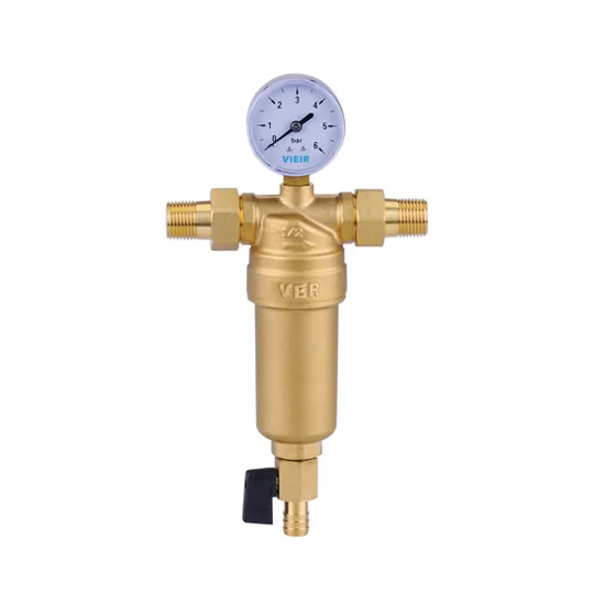 Фильтр промывной ViEiR JH155, 1", с манометром, металлический корпус