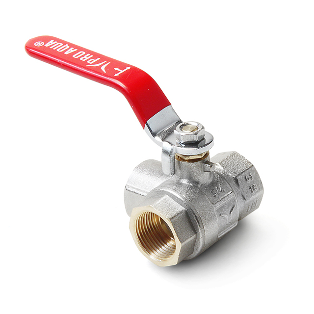 Кран шаровой латунь PRO AQUA  3/4", рычаг, вн/вн/вн трехходовой ТИП Т 