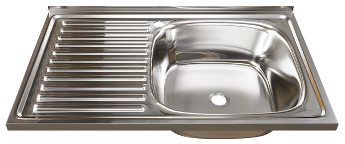 Мойка накладная MIXLINE  1 1/2" квадрат   500*500*160(0,4) 