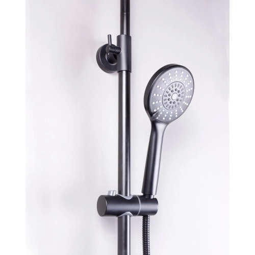 Душевая система FASHUN  А52401-7  однорычажн. cо смесителем с троп.душем черная(308) — купить сантехнику в Кургане, цены в интернет-магазине «АкваТехника»