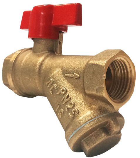 Кран шаровой латунь БОЛОГОЕ  3/4",   с фильтром 