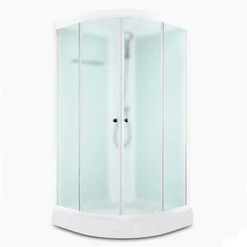 Душевая кабина DOMANI-Spa Delight Slim 80*80*218 низкий поддон, бел стенки, сатин мат, б/э