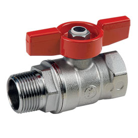 Кран шаровой латунь GIACOMINI R854Lх024 3/4", рычаг, вн/нар,  