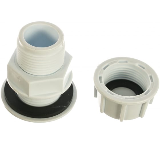 Штуцер (врезка) в бак 3/4" (емкость) с заглушкой и прокладкой МР-У, ИС130838