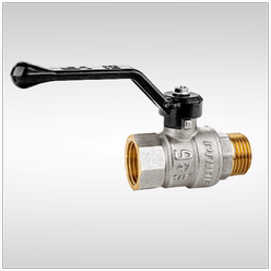 Кран шаровой латунь LD  Pride  2", рычаг чёрный вн/нар,  