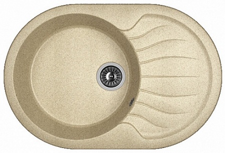 Мойка врезная  GRANMILL овал №35 белая 720*455мм 