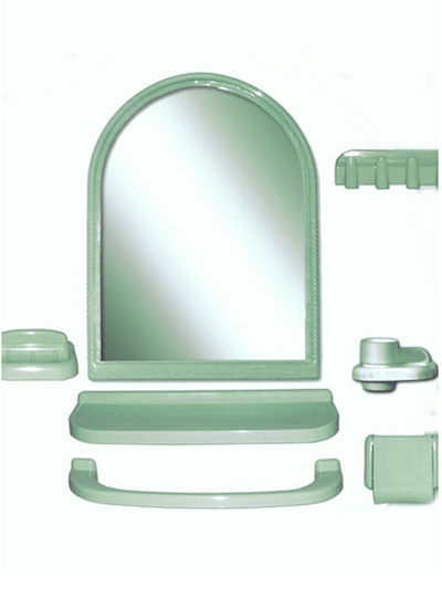 Набор для ванной с зеркалом арка Милая зеленый