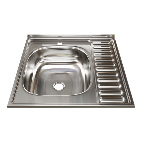 Мойка накладная MIXLINE  1 1/2"  левый выпуск  600*600*160(0,4) 