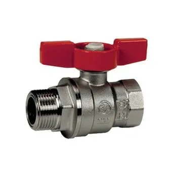 Кран шаровой латунь GIACOMINI R854х023 1/2", бабочка, вн/нар,  