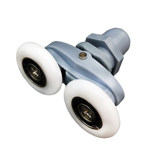 Ролик двойной эксцентрик стандарт пластик серый 25мм (003-)