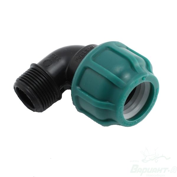 Угольник ПНД TEBO 63 х 1 1/2 ВР