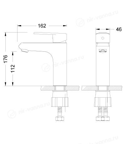 Смеситель для умывальника LEMARK  POINT LM0306C врезной, однорычажн. хром — купить смеситель в Кургане, цены в интернет-магазине «АкваТехника»