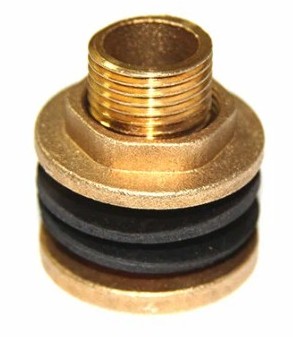 Штуцер сливной для баков 3/4" лат 