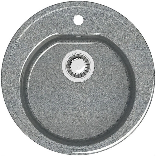 Мойка врезная BERGG Z3Q8 круглая Черая тёмно-серый/глянец, 510*510*191 