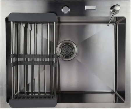 Мойка врезная    AGATA C6050-AR Сатин 600*500 сифон,коландер,дозатор