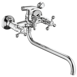 Смеситель для ванны FASHUN А2619   двухвентильный хром,длинный излив