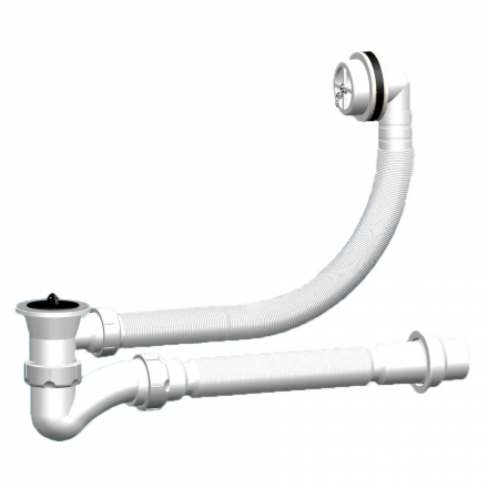 Сифон для ванны GRAND 1006-01 1/2 с нерж выпуском MARRBAXX