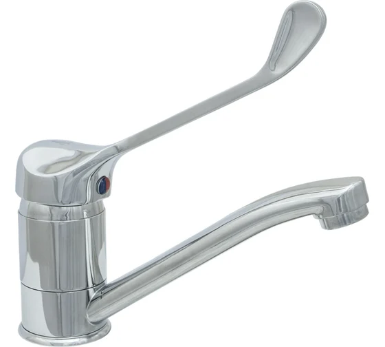 Смеситель для кухни ЦС-СМ 27/1ш М40 кор. излив  ПП800301  врезной, однорычажн. хром — купить смеситель для кухни в Кургане, цены в интернет-магазине «АкваТехника»