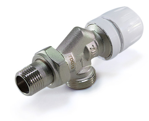 Клапан термостатический угловой 1/2*3/4 TIM МЕ860Е с осевым управлением