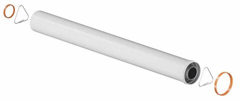 Удлинитель коаксиального дымохода котла Гефест мощн. свыше 12 кВт (2 трубы 130мм+250мм)