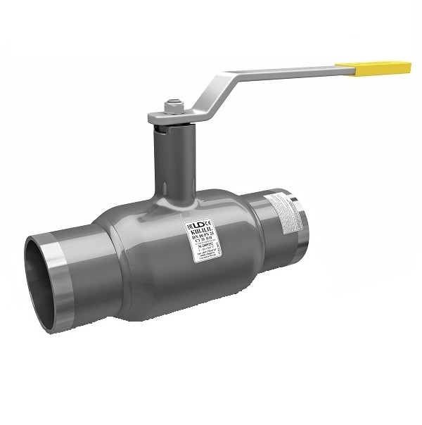 Кран шаровой сталь вода КШЦП Ду100 Ру25 под приварку  стандартный проход рычаг LD