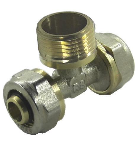 Тройник STM 20х1/2" нар/цанга