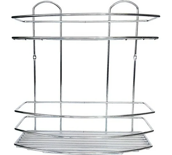 Полка прямая Proffero 2 ярусная овал хром гальваника П23030 — купить сантехнику в Кургане, цены в интернет-магазине «АкваТехника»