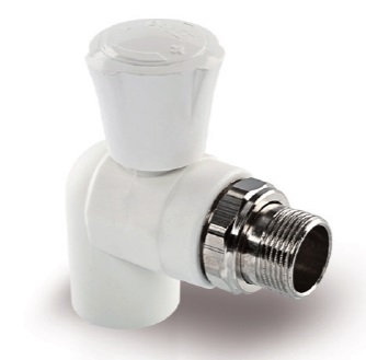 Кран шаровой PP-R TEBO 25х3/4"  угловой со сгоном